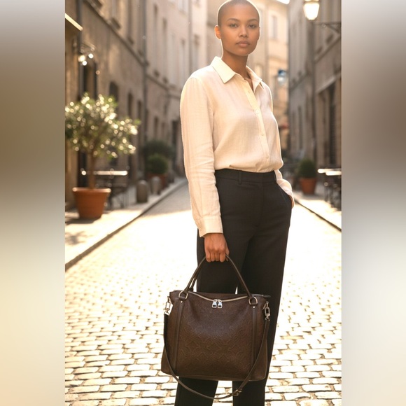 LOUIS VUITTON  2-Way LEATHER MONOGRAM Bag MM Original Shoulder Strap - Picture 3 of 12